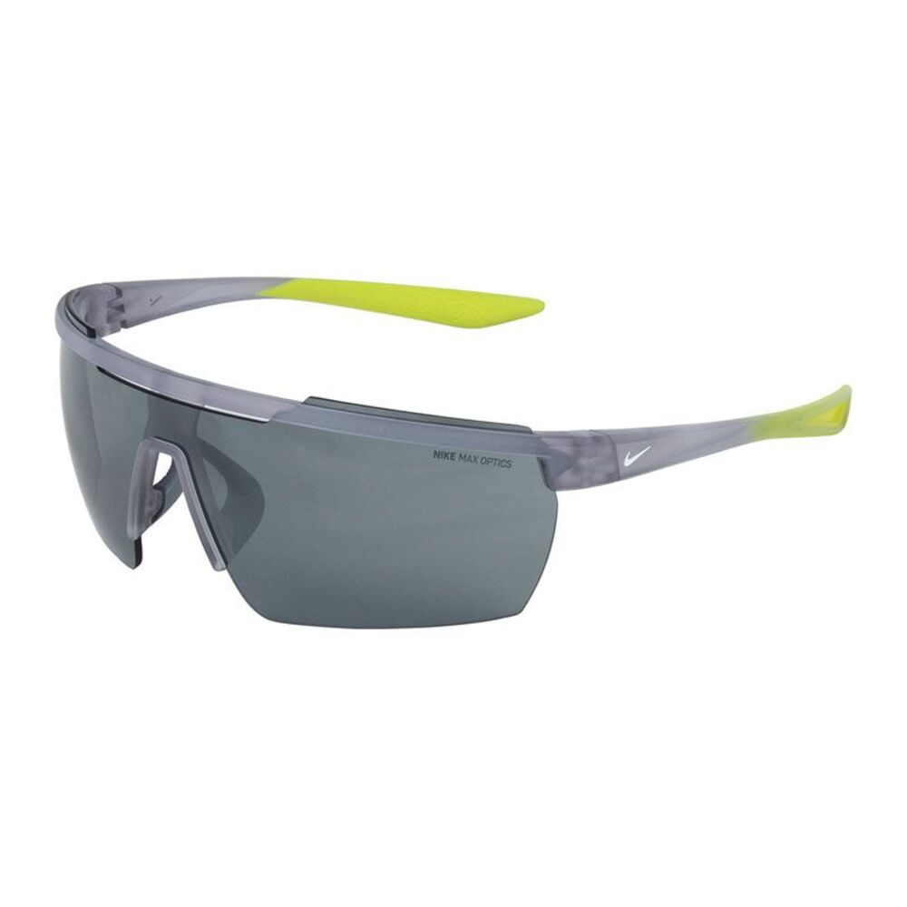 Nike Sunglasses Shield Semi Rim, Matte Wold Grey Frame and Silver Mirror Lens